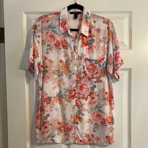 Forever 21 Floral Button Up Shirt